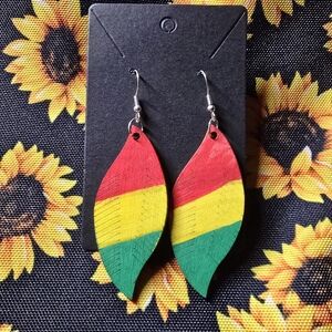 Colorful Leaf Drop Earrings